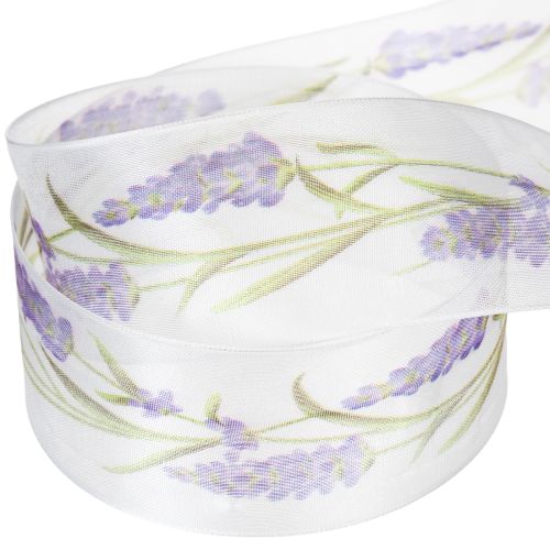Artikel Organzaband, chiffongband, dekorband, lavendel, 40 mm, 20 m