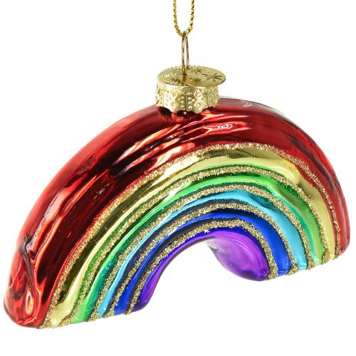 Floristik24 Glass Rainbow Ornament - Festlig julgransdekoration med blanka färger