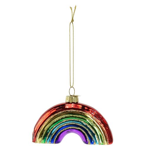 Floristik24 Glass Rainbow Ornament - Festlig julgransdekoration med blanka färger
