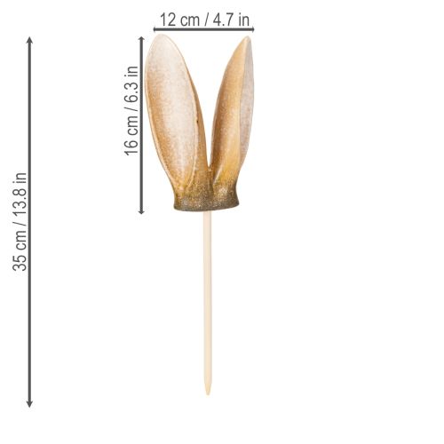 Artikel Påskdekorationer, kaninöron, nostalgiska trädgårdspålar för trädgårdsförsköning vid påsk, 35 cm, 2 stycken
