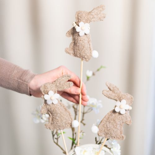 Artikel Dekorativ påskharefigur för vårdekorationer och säsongsbetonade accenter, 42 cm, 8 stycken