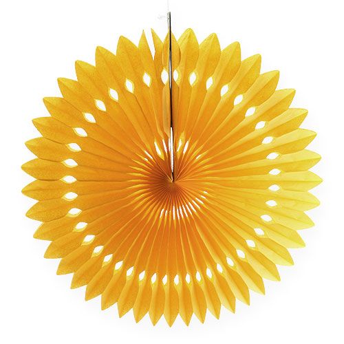 Blomma dekoration galge honungskakapapper gul Ø40cm 4st
