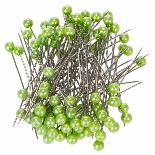 Pärlhuvudstift Ø6mm 65mm äppelgrön köpa | Floristik24.se