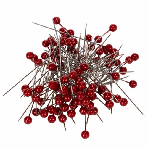 Pärlhuvudstift Ø6mm 65mm Röda köpa | Floristik24.se