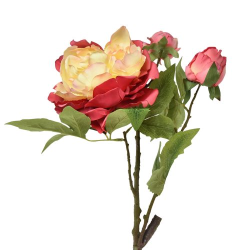 Artikel Pioner Siden Blommor Konstgjorda Blommor Rosa Gul 68cm