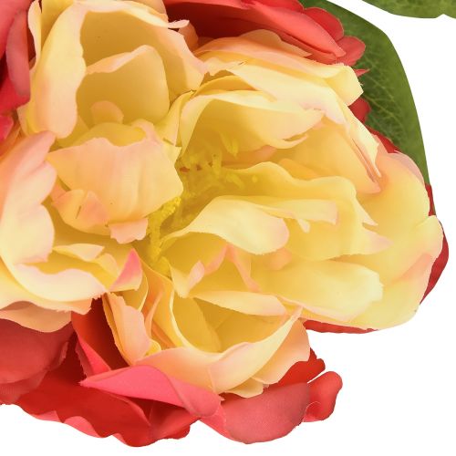 Artikel Pioner Siden Blommor Konstgjorda Blommor Rosa Gul 68cm