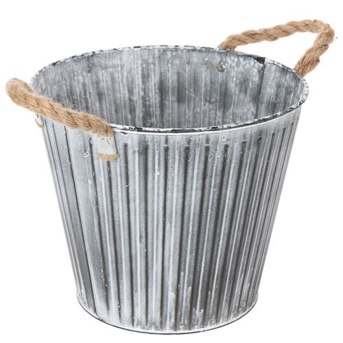 Floristik24 Blomkruka, dekorativ kruka med handtag, metallkruka för plantering Ø25,5 cm