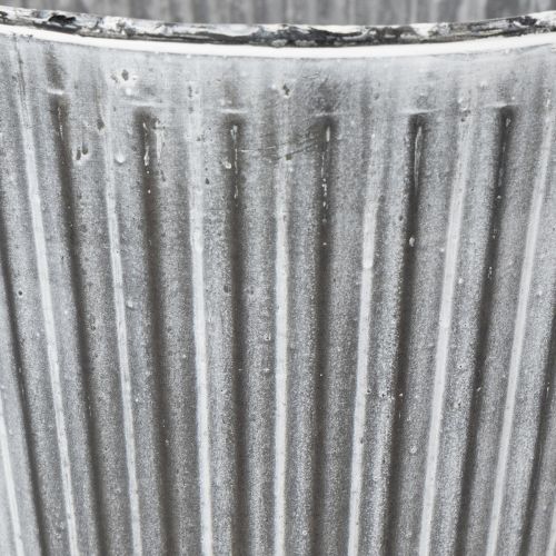 Artikel Blomkruka, dekorativ kruka med handtag, metallkruka för plantering Ø25,5 cm