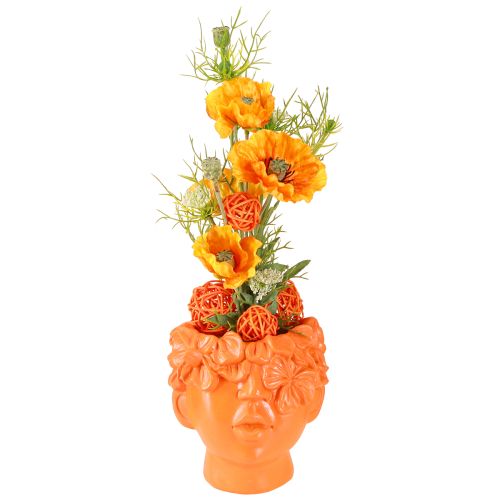 Artikel Plant Head Planter Byst Plant Kruka Orange 13,5×13×14cm