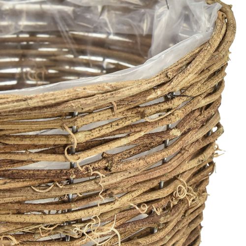 Artikel Växtkorg gjord av vinväxtkruka naturlig 20cmx17cmx14cm