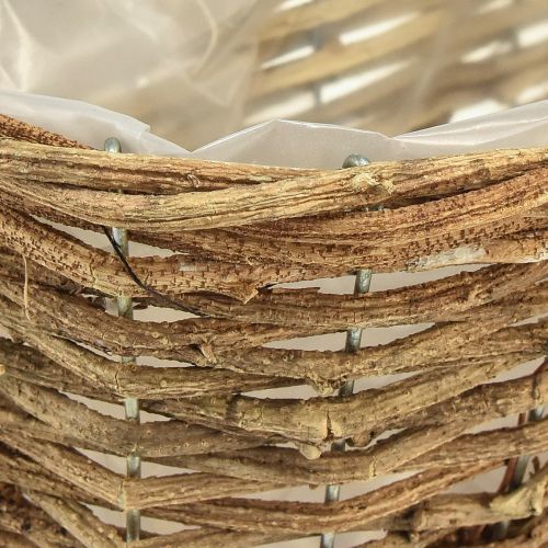 Artikel Växtekorgkorg oval vinranka naturlig växtskål L30cm