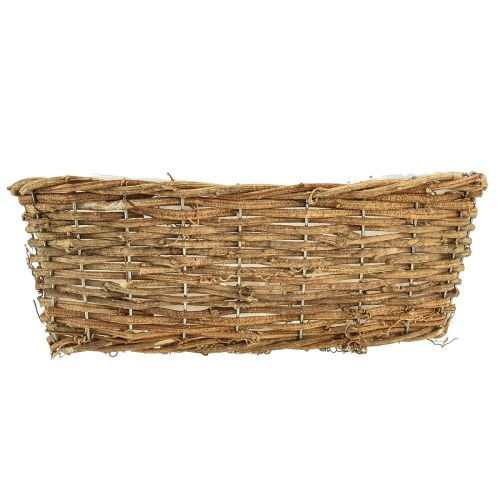 Artikel Växtekorgkorg oval vinranka naturlig växtskål L30cm