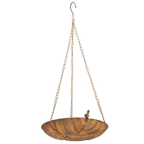 Dekorativ hängande skål, trädgårdsdekoration, rostfri, Ø31cm, L62cm köpa | Floristik24.se