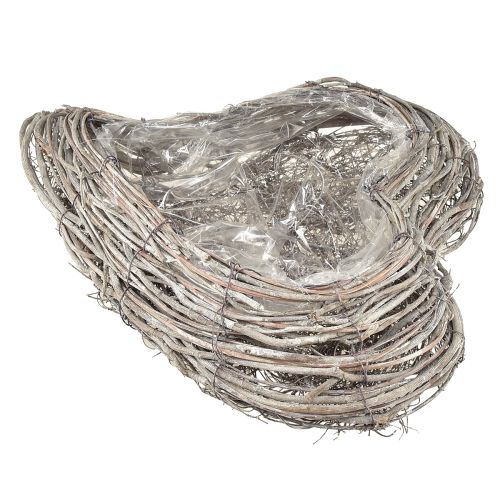Artikel Växtskål rotting böjd naturvit 30x35cm 2st
