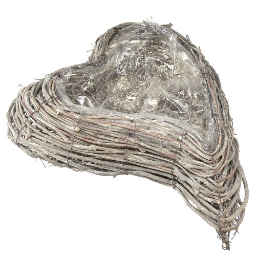 Artikel Växtskål rotting böjd naturvit 30x35cm 2st