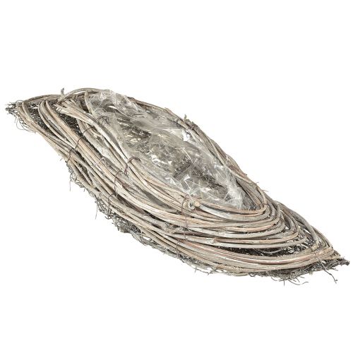Växtskål vågrotting naturvit 40x14x6cm 2st