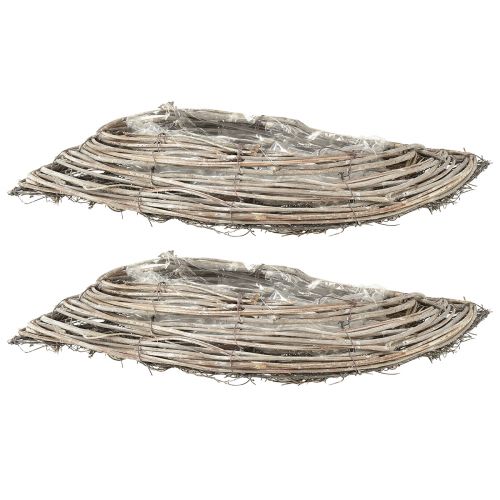 Artikel Växtskål vågrotting naturvit 40x14x6cm 2st