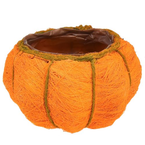 Floristik24 Växtkruka pumpa dekoration orange/gulgrön sisal Ø21cm H12cm
