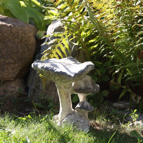 Artikel Svampdekoration gjuten sten grå vitkalkad 21,5×18×22 cm