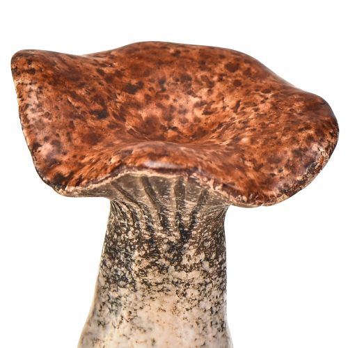 Artikel Naturinspirerade dekorativa svampfigurer - olika bruna nyanser, 6,4 cm - Charmiga accenter för trädgård och hem Paket med 3