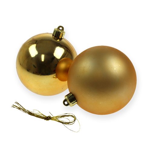 Floristik24 Julgranskulor plast guld 8cm 6st