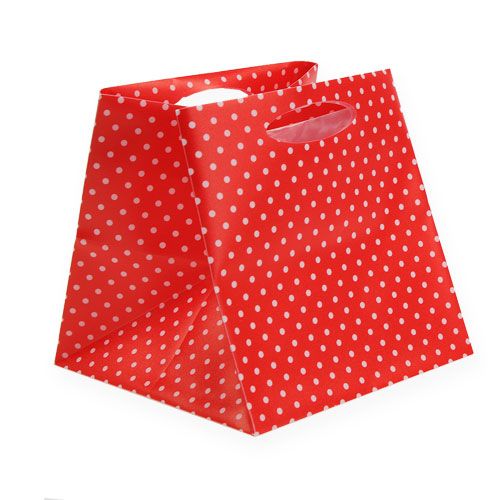 Floristik24 Plastpåse röd sort. 6,5 cm x 6,5 cm 12 st