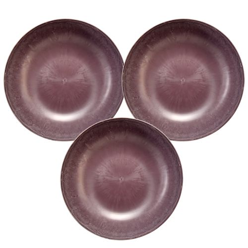 Artikel Elegant lila plastskål 37x10,5 cm - mångsidig för dekoration - 3 stycken