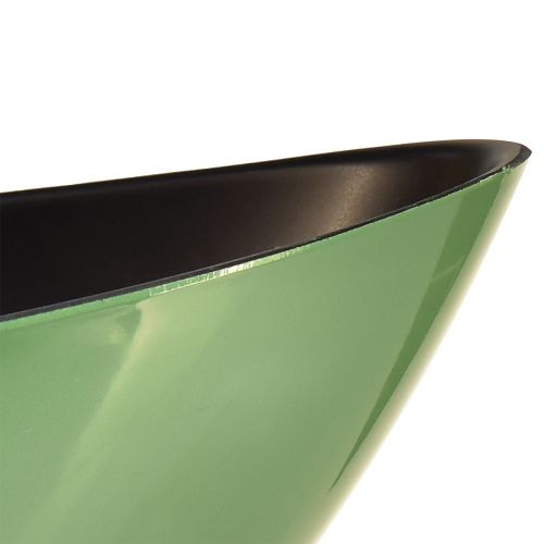 Artikel Modern grön halvmånskål gjord av plast 39 cm - mångsidig för dekoration - 2 st