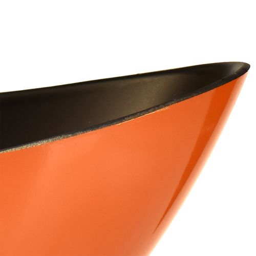Artikel Modern båtskål i orange – 39 cm – mångsidig för dekoration och plantering – 2 st