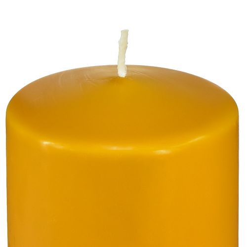 Floristik24 PURE pelarljus gul honung Wenzelljus 130/70mm