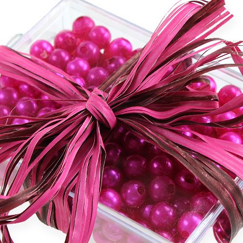 Floristik24 Raffia band bicolor rosa-brun 200m