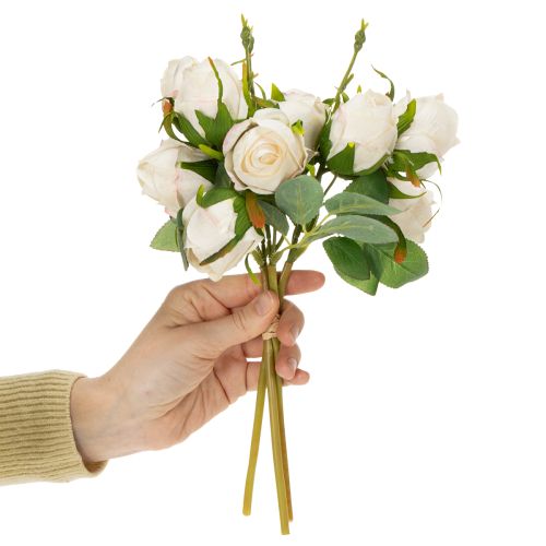 Artikel Konstgjord blombukett med rosor för elegant bordsdekoration, 31 cm, 3 stycken