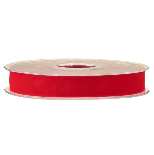 Artikel Sammetsband rött dekorativt band sammet 15mm 7m