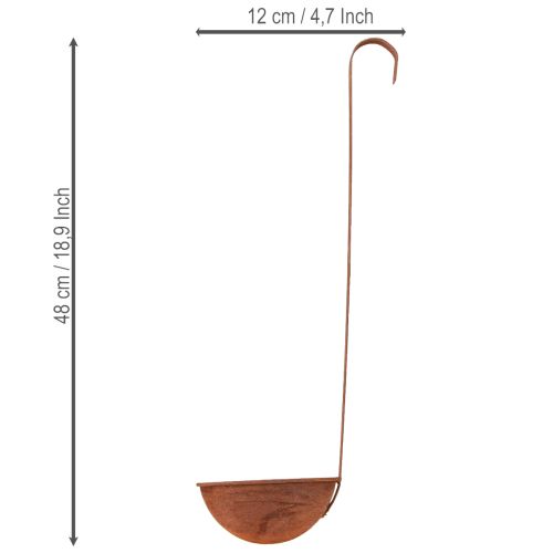 Artikel Planteringsskål, dekorativ slev, rostfri yta, Ø12 cm, 3 stycken