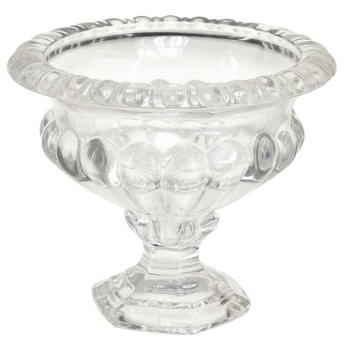 Artikel Klassisk glasskål med bas i vintagedesign – Klar, Ø13cm x 11 cm – Mångsidig användning för trofédekoration