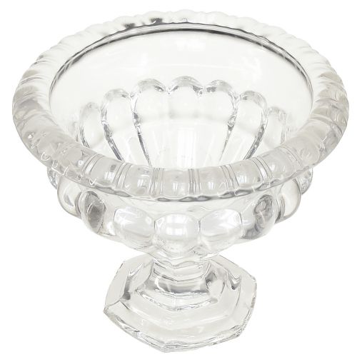 Artikel Klassisk glasskål med bas i vintagedesign – Klar, Ø13cm x 11 cm – Mångsidig användning för trofédekoration