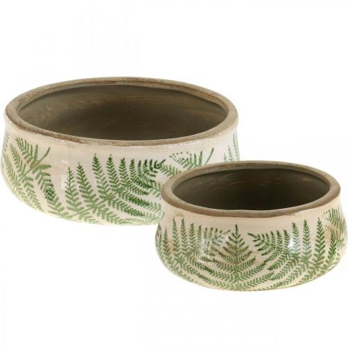 Floristik24 Växtskål ormbunkskärl i lergods rund keramik Ø14/18cm set om 2