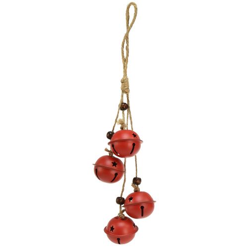 Artikel Klockhängare Julklockor röd 28cm set om 2