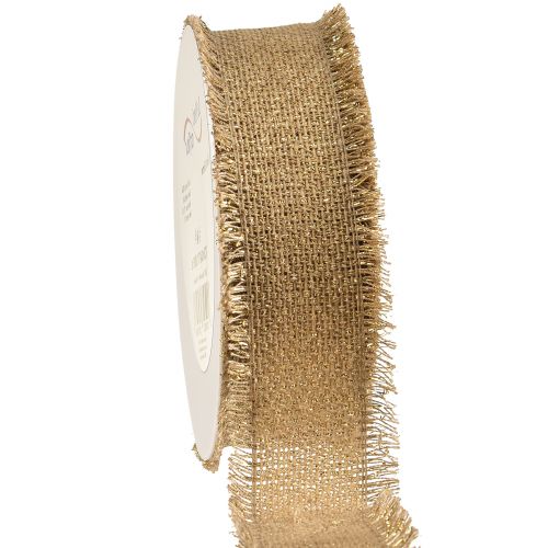 Artikel Dekorationsband bruna guldfransar B40mm L15m