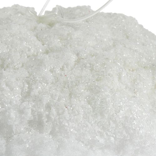 Floristik24 Snöboll med glitter, vit 14cm