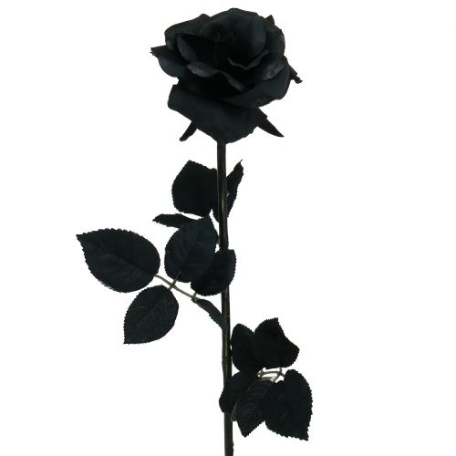 Floristik24 Rose Silk Flower Svart 63cm