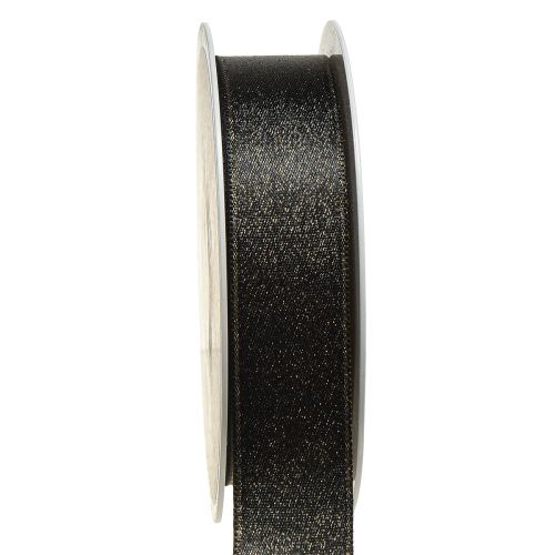 Artikel Svart band guldskimmer smyckesband 25mm 20m