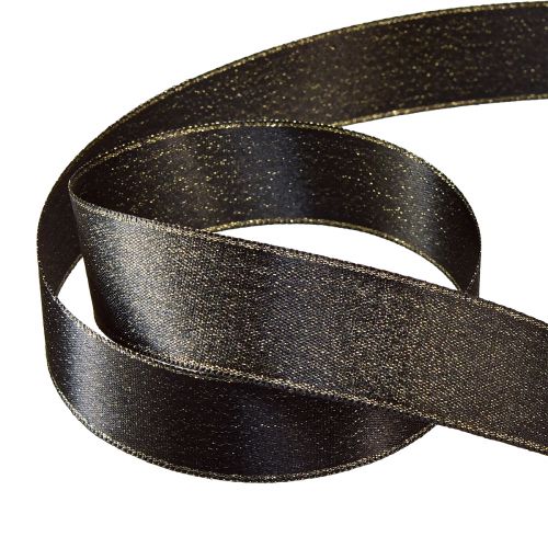Artikel Svart band guldskimmer smyckesband 25mm 20m