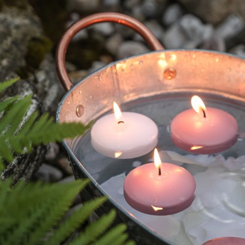 Floristik24 Flytljus Flytljus Rosa Ø4,5cm H3cm 8 st