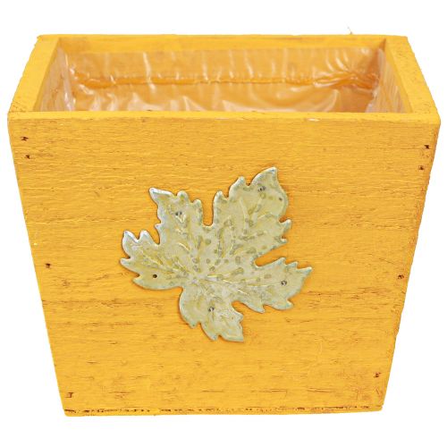 Artikel Växtlåda trä shabby chic trälåda gul 11×14,5×14cm
