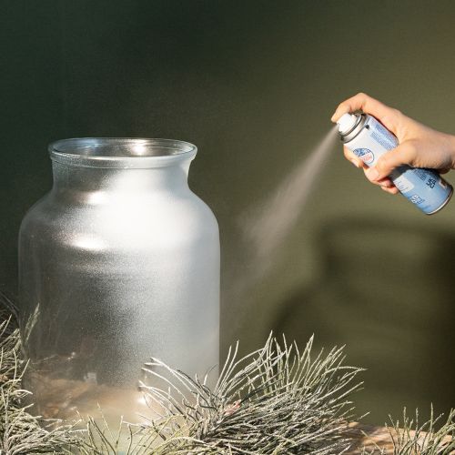 Silverspray snöspray glitter för fönster och vinterdekoration 150ml | Floristik24.se