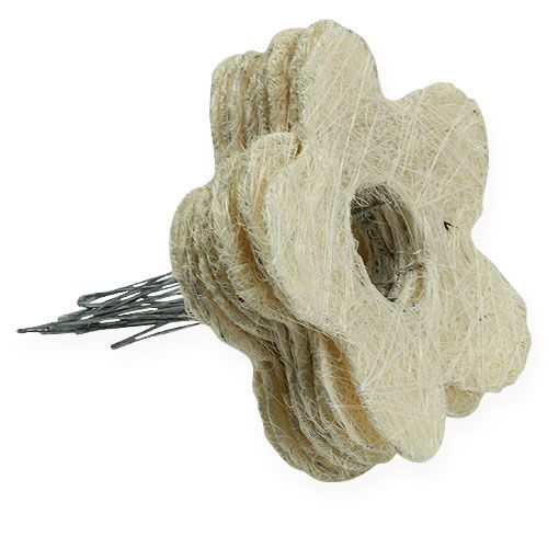 Floristik24 Sisalblommanschett blekt Ø15cm 10 st