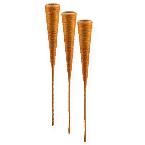 Floristik24 Spetsig vas Sisal Orange Ø4,5cm L60cm 5st