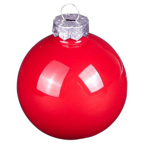 Artikel Julkulor röda trädkulor glasblank Ø6cm 24 st
