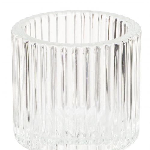 Artikel Stickljusstake glas värmeljushållare Ø5cm H8cm 4 st